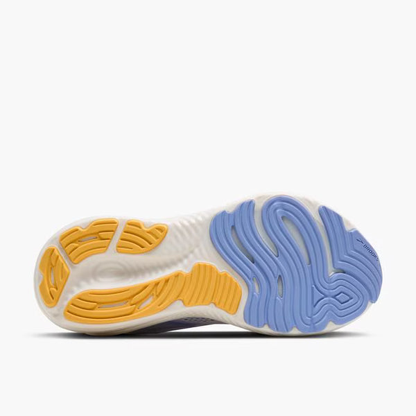 Womens Brooks Glycerin 22, White/Blue Heron/Apricot