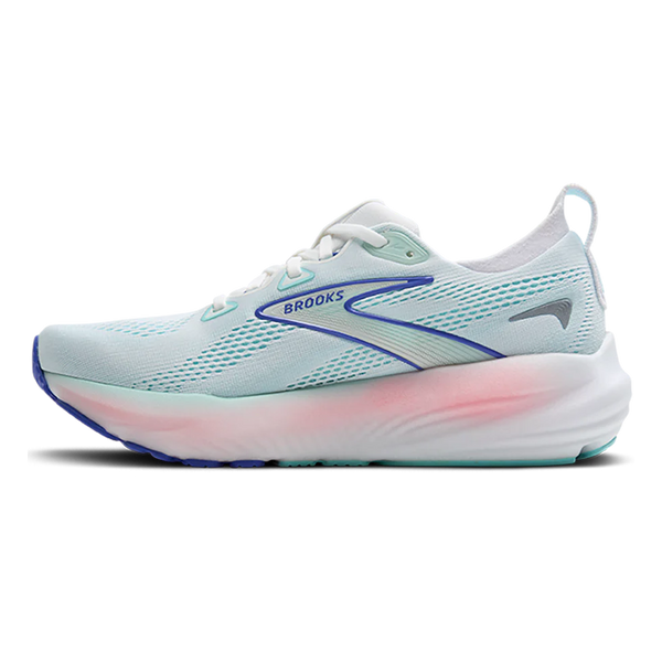 Women's Brooks Glycerin GTS 22, White/Limpet Shell/Amparo Blue