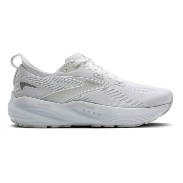 Women's Brooks Glycerin 22, White/White/Grey