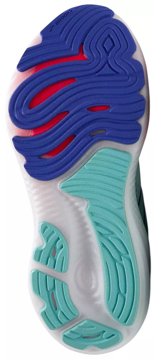 Women's Brooks Glycerin GTS 22, White/Limpet Shell/Amparo Blue