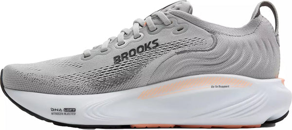 Womens Brooks Adrenaline GTS 25, Grey/Blackened Pearl/Coral