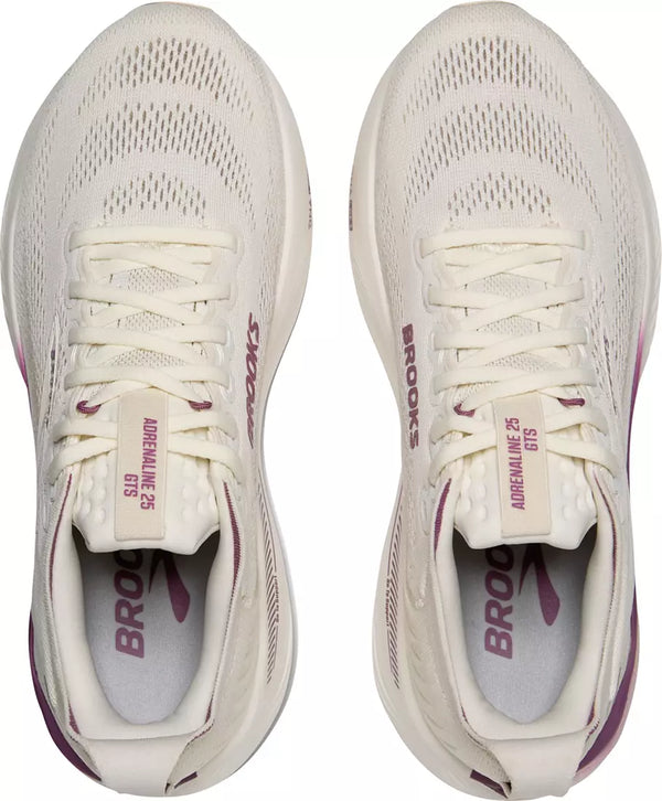 Womens Brooks Adrenaline GTS 25, Coconut/Argyle