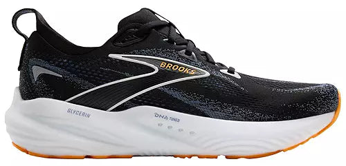 Men's Brooks Glycerin 22, Black/Country Blue/Orange Pop