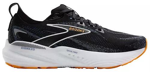 Men's Brooks Glycerin GTS 22, Black/Country Blue/Orange Pop