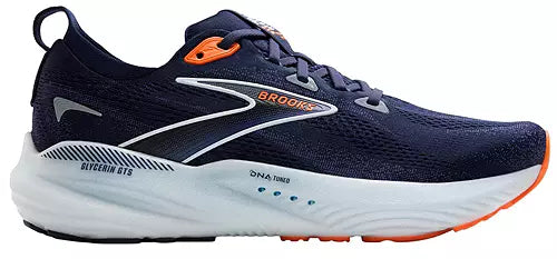 Men's Brooks Glycerin GTS 22, Peacoat/Blue Ribbon/Orange