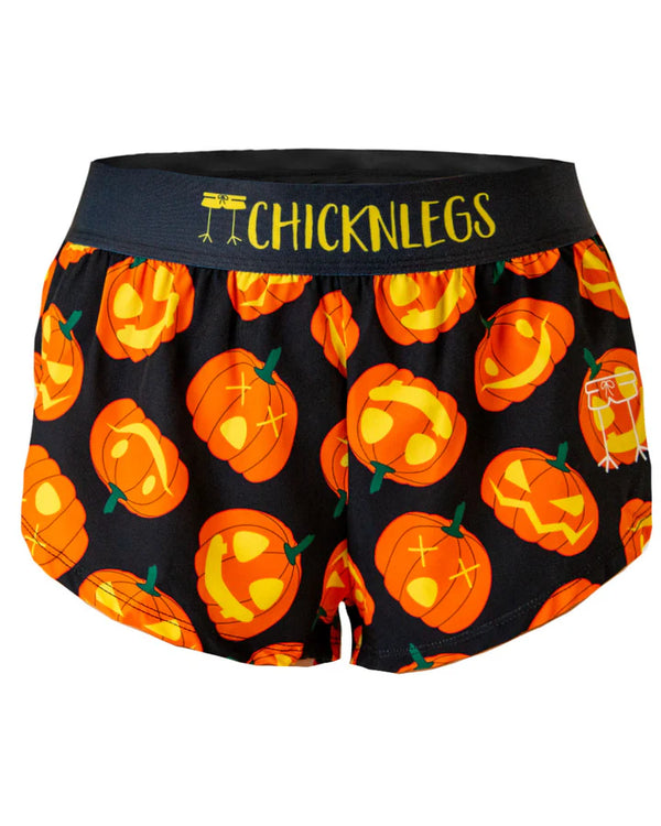 W ChicknLegs 1.5" Split Shorts, Pumpkins