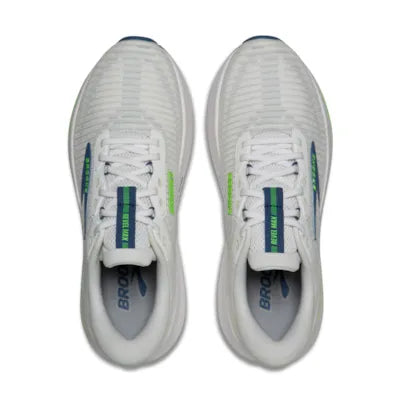 Mens Brooks Revel Max, White/Moonlight/Green Gecko