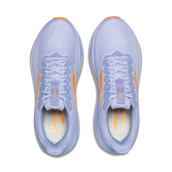 Womens Brooks Ghost 17, Blue Heron/White/Orange
