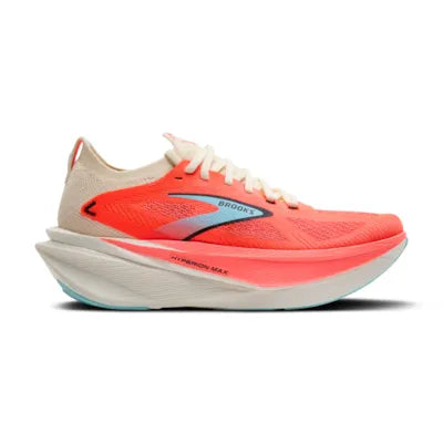 Womens Brooks Hyperion Max 3 , Coconut/Fiery Coral/Atomizer