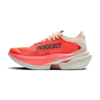 Womens Brooks Hyperion Max 3 , Coconut/Fiery Coral/Atomizer