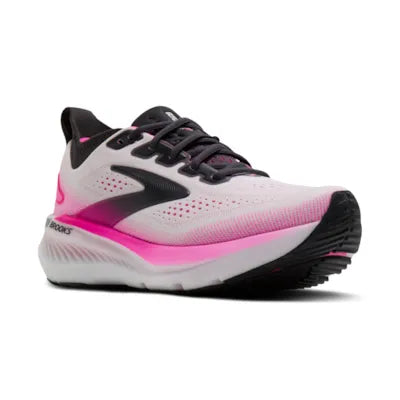 Womens Brooks Glycerin GTS 23, White/Phantom/Cyber Pink