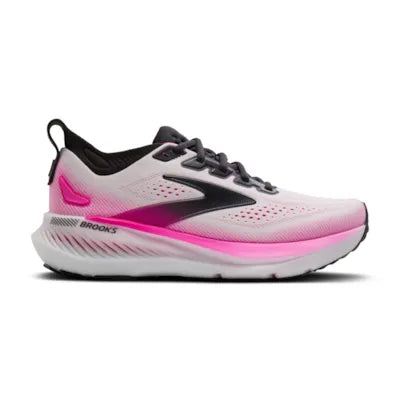 Womens Brooks Glycerin GTS 23, White/Phantom/Cyber Pink