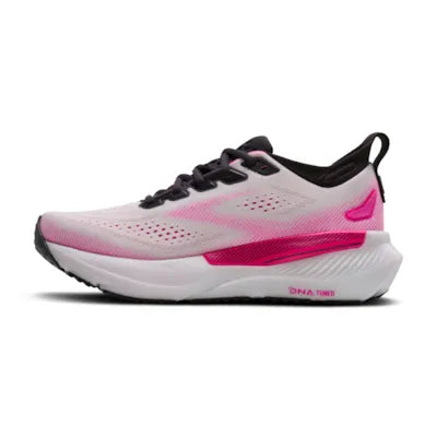 Womens Brooks Glycerin GTS 23, White/Phantom/Cyber Pink