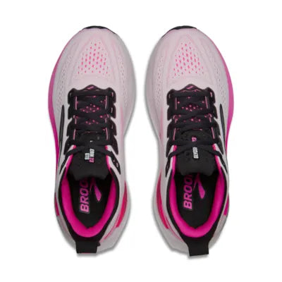 Womens Brooks Glycerin GTS 23, White/Phantom/Cyber Pink