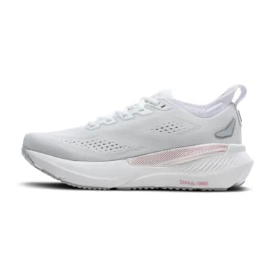 Womens Brooks Glycerin GTS 23, White/Harbor Mist/Metallic