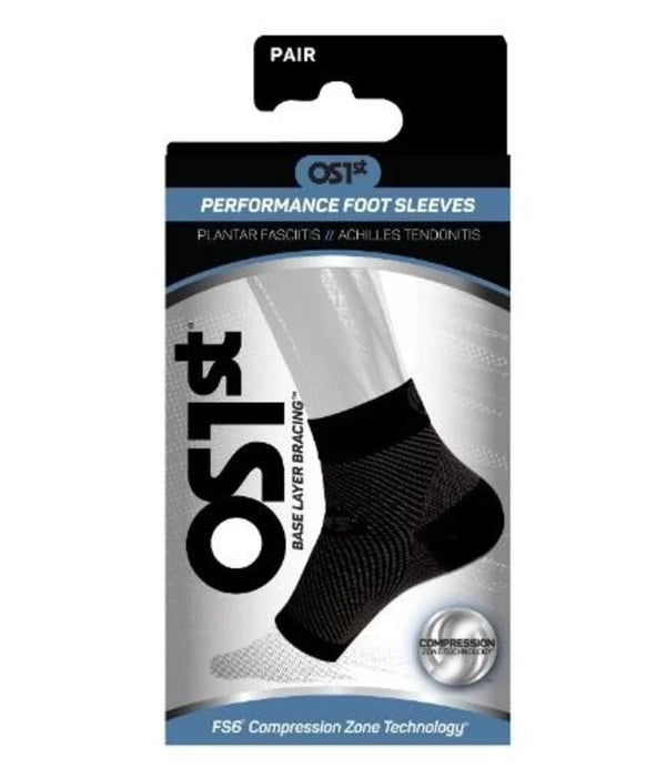 OS1st FS6 Performance Foot Sleeve Pair Black, Black